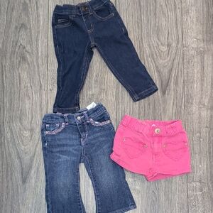 Stylish Kids Denim and Pink Shorts Set
